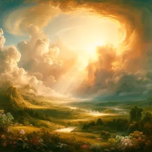 1. Så ble himmelen og jorden fullført med hele deres hærskare.