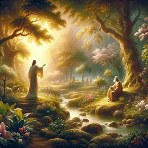 16. Og Herren Gud befalte mennesket og sa: Av hvert tre i hagen kan du fritt spise,