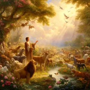 20. Og mennesket ga navn til alt kveget og fuglene under himmelen og alle dyrene på marken; men for mennesket ble det ikke funnet en hjelper som var hans motpart.