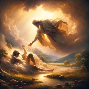 7. Da formet Herren Gud mennesket av støvet fra jorden og blåste livets ånde i hans nese; og mennesket ble en levende sjel.