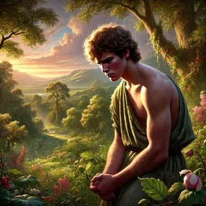 5. men til Kain og hans offer så han ikke med velvilje. Da ble Kain brennende harm og så ned.