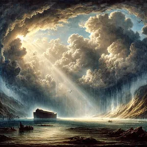 2. Dypets kilder og himmelens sluser ble lukket, og regnet fra himmelen stanset.